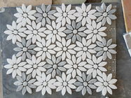 Mattonelle bianche del marmo di Carrara di esagono artificiale, mattonelle bianche di esagono di Carrara dell'hotel