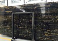 Rifinitura di superficie lucidata piastrelle per pavimento di marmo nere della cucina delle vene dell'oro