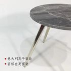 Controsoffitti di pietra di marmo pranzanti rotondi dei ripiani del tavolo del salone con di base metallica