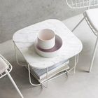 Cime quadrate rotonde del tavolo da pranzo dei controsoffitti di pietra di marmo semplici per la mobilia di ospitalità