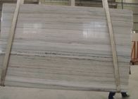 Grande lastra della vena di spessore di pietra di marmo grigio di legno bianco dei controsoffitti 2cm
