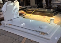Indicatori gravi del monumento bianco della perla, lapidi semplici di schizzo di marmo per le tombe